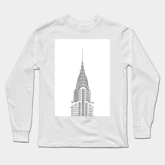 Chrysler Building Long Sleeve T-Shirt by valery in the gallery